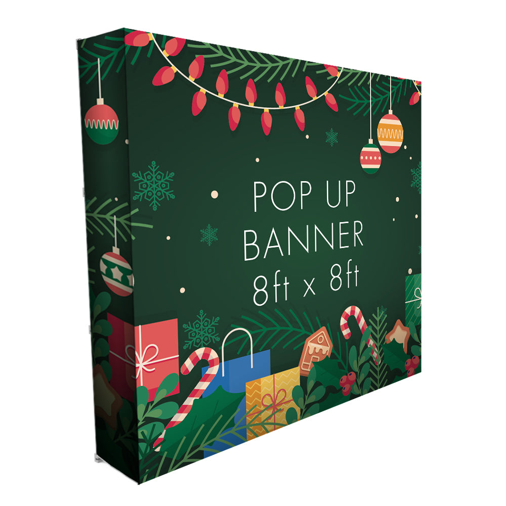 Fabric POP Up Banner / Media Wall with Velcro - 8ft x 8ft