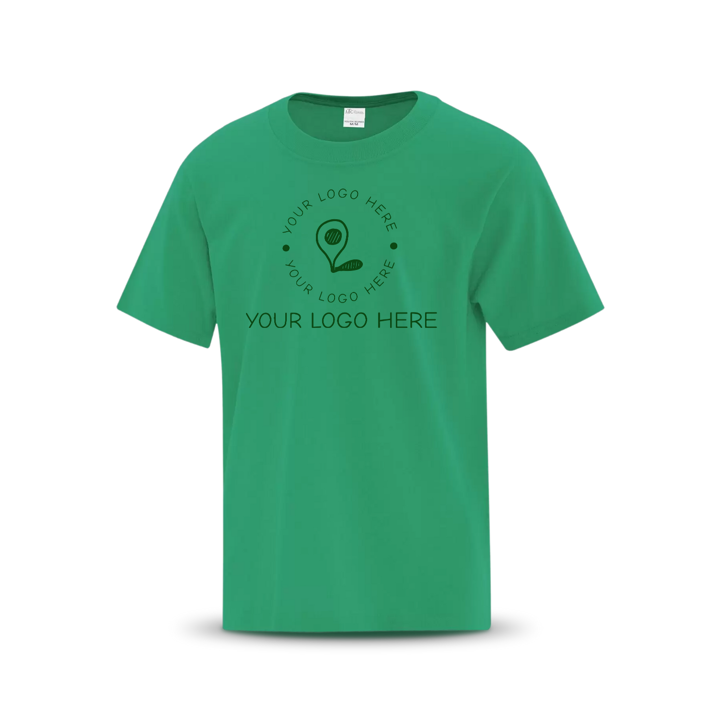 Kelly custom T-shirt with placeholder logo