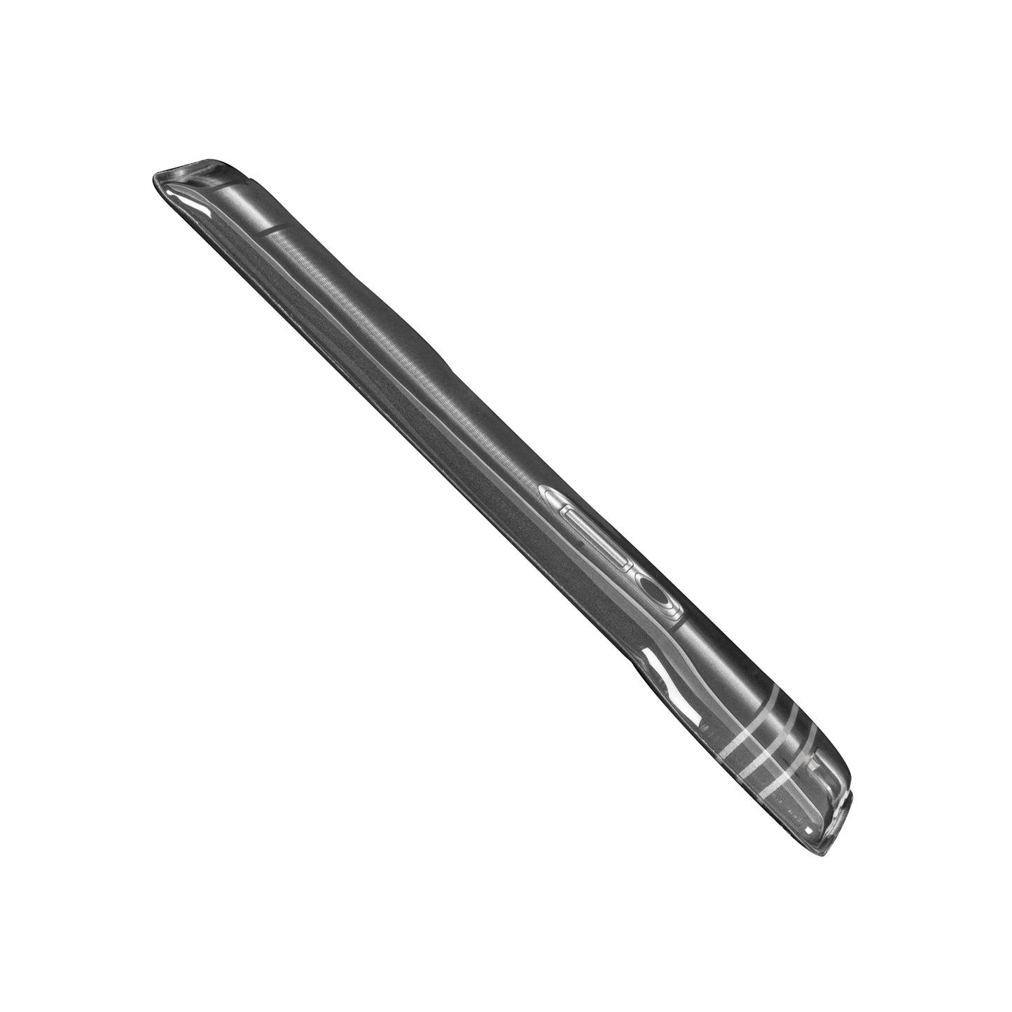 Side profile of a black Dalston magnetic LED flashlight, showcasing its slim design and side power button.