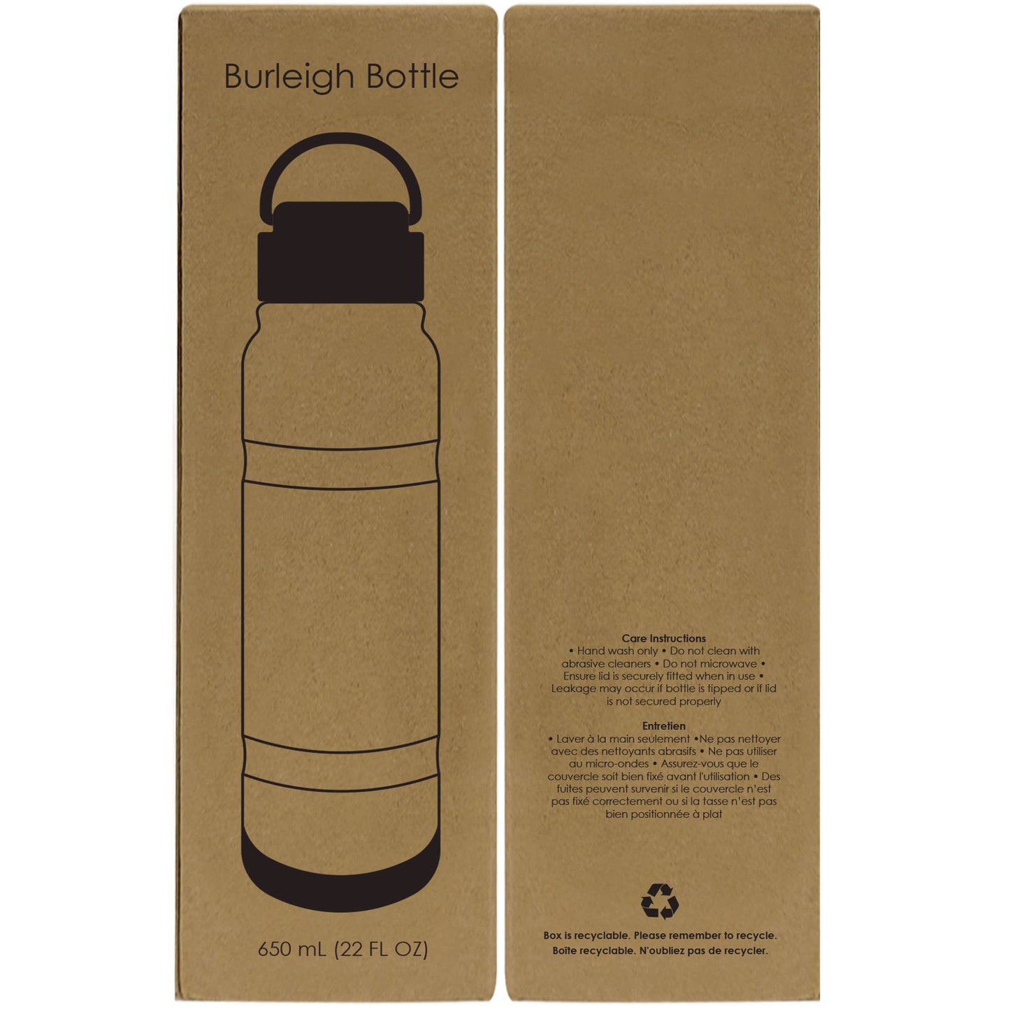 Kraft cardboard box packaging for the Burleigh Bottle