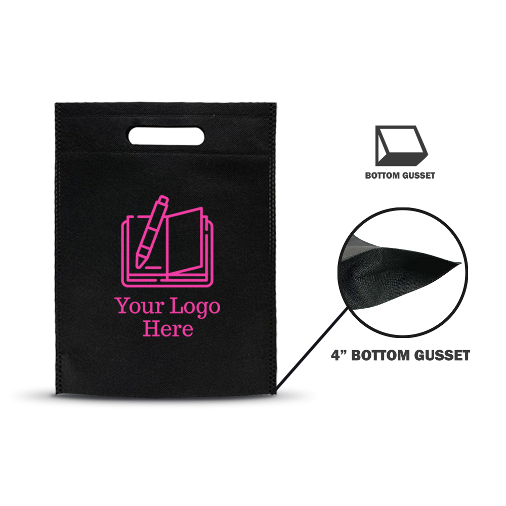 Ultrasonic Die Cut Handle Bag 80gsm 16”W x 4”D x 18"H