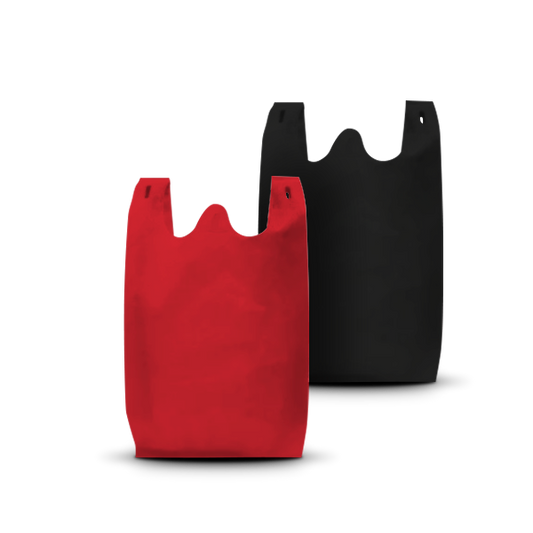 T-Shirt Non-Woven Shopping Bags - 10"W x 18"H x 5"D - 30gsm (Blank)