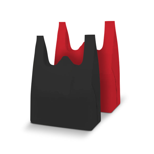 T-Shirt Non-Woven Shopping Bags - 10"W x 18"H x 5"D - 30gsm (Blank)