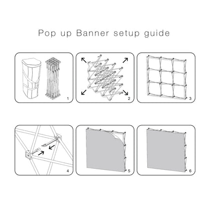 Fabric POP Up Banner / Media Wall with Velcro - 8ft x 8ft