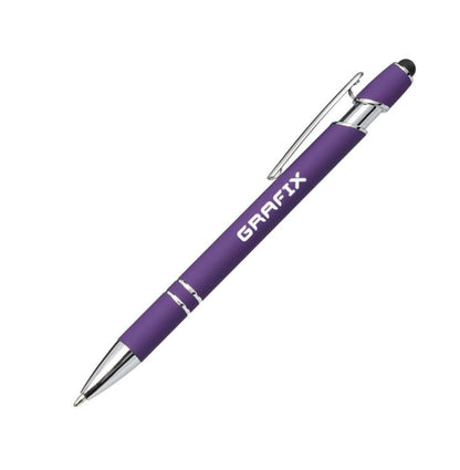 Kurt Soft Touch Metal Pen with Stylus - Laser Engraved Logo